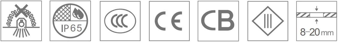 Las Vegas-IP65 Fixed — техникийн тэмдэглэгээ
